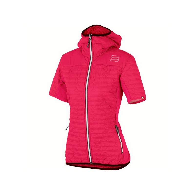 Uppvärmning jacka Sportful Rythmo W Puffy kortärmad körsbär Uppvärmning jacka Sportful Rythmo W Puffy kortärmad körsbär